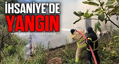 İHSANİYE’DE YANGIN