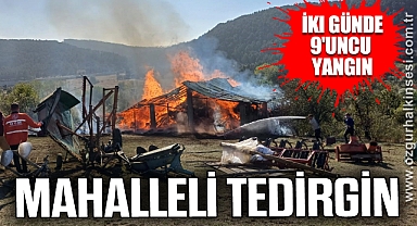 İki günde 9'uncu yangın çıktı, mahalleli tedirgin oldu
