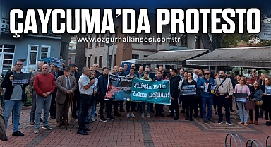 İsrail'in Filistin'e yönelik saldırıları Çaycuma'da protesto edildi