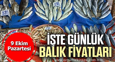 İŞTE GÜNLÜK BALIK FİYATLARI