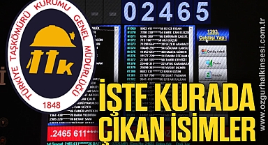 İŞTE KURADA ÇIKAN İSİMLER
