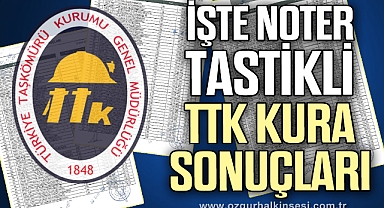 İŞTE NOTER TASTİKLİ TTK KURA SONUÇLARI TAM LİSTESİ