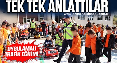 Jandarmadan öğrencilere trafik eğitimi