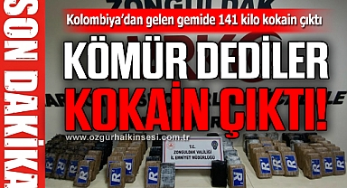 Kolombiya’dan gelen gemide 141.5 kilo kokain ele geçirildi