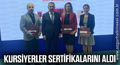 Kursiyerler sertifikalarını aldı