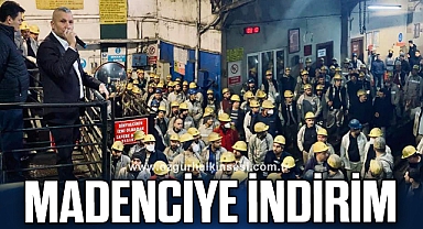 Madenciye indirim müjdesi