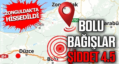 Merkez Bolu Bağışlar şiddet 4.5