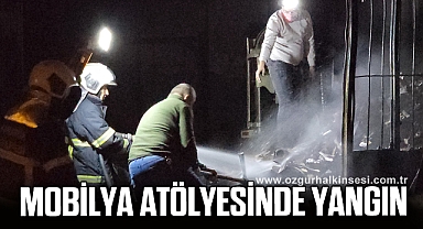 Mobilya atölyesinde yangın çıktı