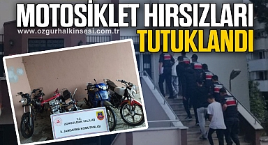 MOTOSİKLET HIRSIZLARI TUTUKLANDI