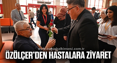 Rektör Özölçer’den Üniversite Hastanesindeki hastalara ziyaret