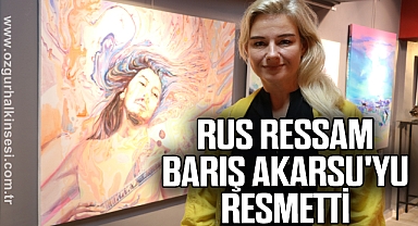 Rus ressam Barış Akarsu'yu resmetti
