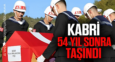 Şehidin kabri 54 yıl sonra taşındı