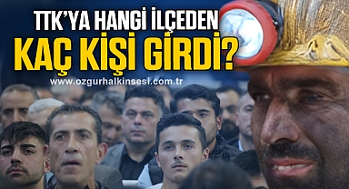 TTK'YA HANGİ İLÇEDEN KAÇ KİŞİ GİRDİ?
