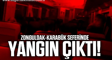 Yolcu treninde yangın çıktı