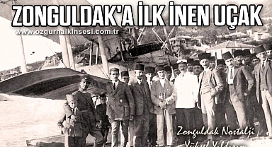 ZONGULDAK'A İLK İNEN UÇAK...