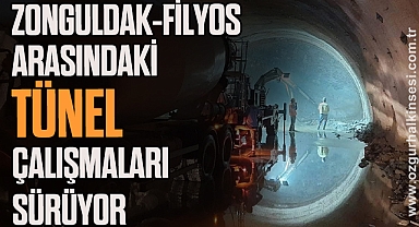 Zonguldak-Filyos arasındaki tünel çalışmaları sürüyor