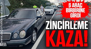Zonguldak'ta 6 aracın karıştığı zincirleme kaza