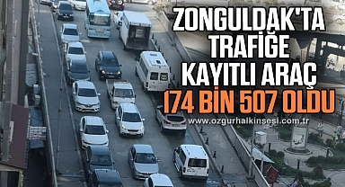 Zonguldak'ta trafiğe kayıtlı araç 174 bin 507 oldu