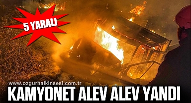 Ağaç yüklü traktör ile çarpıştı