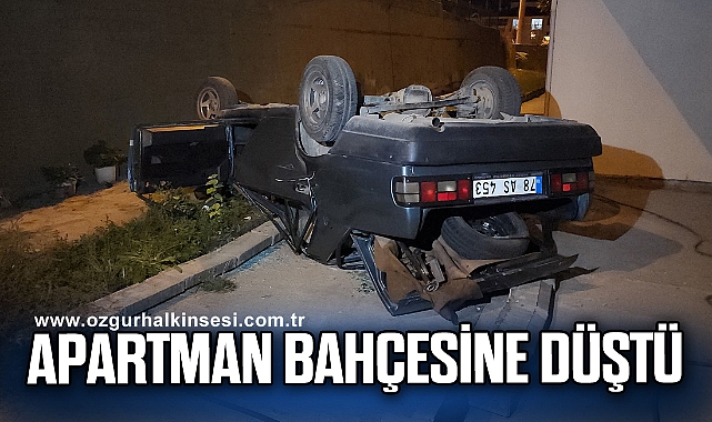 Apartman bahçesine düştü: 1 yaralı