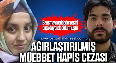 Barışmayı reddeden eşini bıçaklayarak öldüren sanığa ağırlaştırılmış müebbet hapis cezası