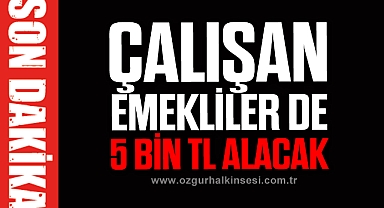ÇALIŞAN EMEKLİLERE 5 BİN TL İKRAMİ MÜJDESİ