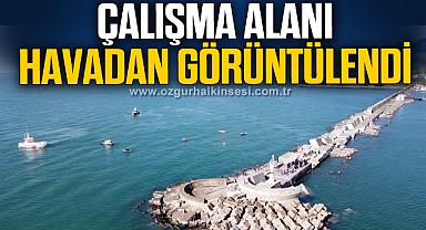 Çalışma alanı dron ile havadan görüntülendi