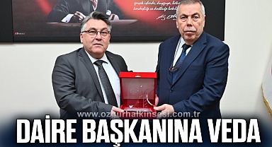 Daire Başkanı Kaleli’ye Anlamlı Veda
