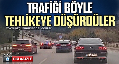 Düğün konvoyu magandaları kamerada
