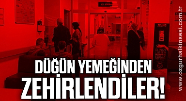 Düğün yemeğinde 7 kişi hastanelik oldu