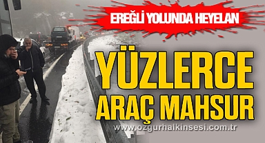 EREĞLİ YOLUNDA HEYELAN