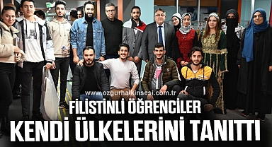 Filistinli öğrenciler kendi ülkelerini tanıttı