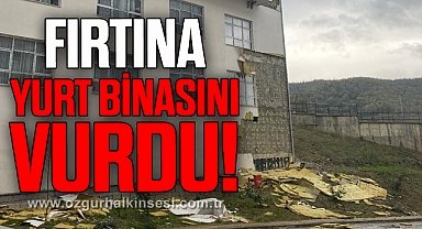 Fırtına yalıtım malzemelerini duvardan ayırdı