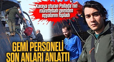 Karaya oturan Pallada’nın mürettebatı gemiden eşyalarını topladı