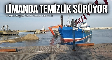 Limanda kum temizliği sürüyor