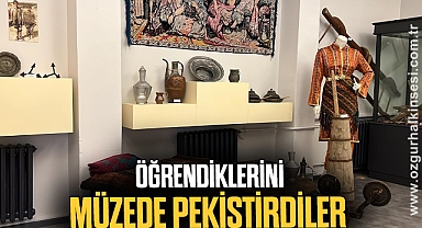 Öğrenciler, derste öğrendiklerini müze sınıfını gezerek pekiştiriyor