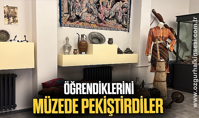 Öğrenciler, derste öğrendiklerini müze sınıfını gezerek pekiştiriyor
