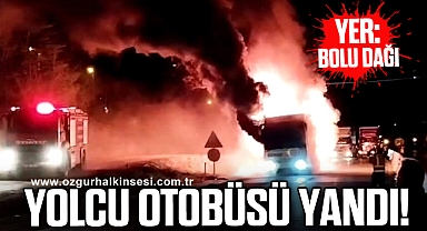 Otobüs alev alev yandı, faciadan dönüldü