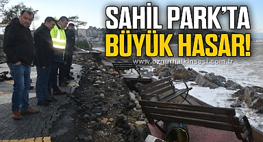 Sahil Park’ta büyük hasar meydana geldi