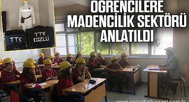 Sınıf maden ocağına çevrildi, öğrencilere madencilik sektörü anlatıldı