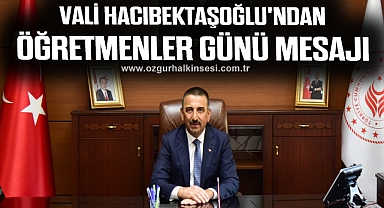 VALİMİZ OSMAN HACIBEKTAŞOĞLU'NUN 24 KASIM ÖĞRETMENLER GÜNÜ MESAJI