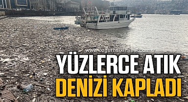 Yüzlerce atık denizi kapladı