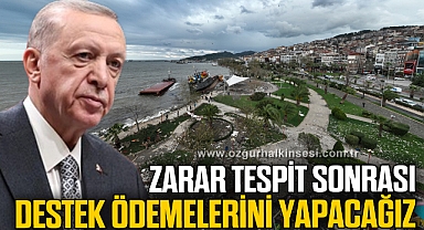Zarar tespit sonrası destek ödemelerini yapacağız
