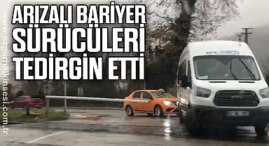 Arızalanan bariyer sürücüleri tedirgin etti