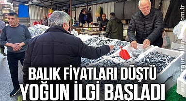 Balık fiyatları düşünce, yoğun ilgi başladı