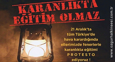 ÇOCUKLARIMIZI KARANLIKTAN KURTARMAK İÇİN ALANLARDAYIZ