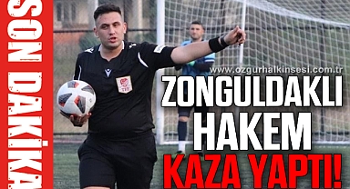 FUTBOL HAKEMİ KAZADA YARALANDI