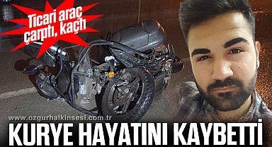 Hafif ticari aracın çarptığı motokurye hayatını kaybetti