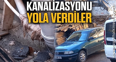 KANALİZASYONU YOLA VERDİLER