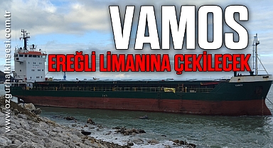 Karaya oturan gemi Ereğli limanına çekilecek